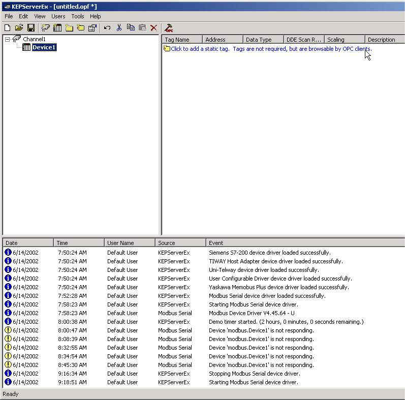 kepware modbus